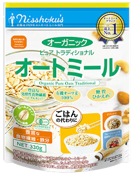 日食 オーガニックピュアトラディショナルオートミール 330g