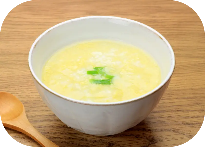 たまご粥の完成イメージ