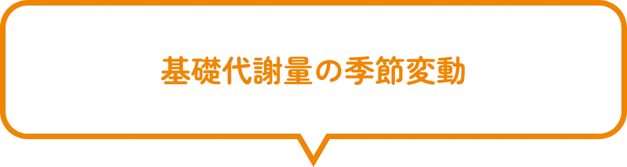 基礎代謝量の季節変動